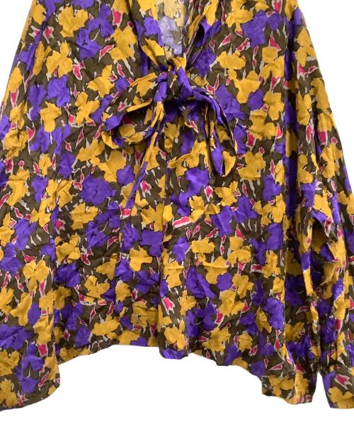 BALENCIAGA（バレンシアガ）BALENCIAGA (バレンシアガ) 長袖ブラウス パープル×イエロー サイズ:34の古着・服飾アイテム