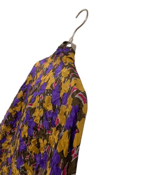 BALENCIAGA（バレンシアガ）BALENCIAGA (バレンシアガ) 長袖ブラウス パープル×イエロー サイズ:34の古着・服飾アイテム