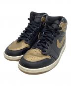 NIKEナイキ）の古着「ハイカットスニーカー Air Jordan 1 Retro High OG」｜ブラック×ゴールド