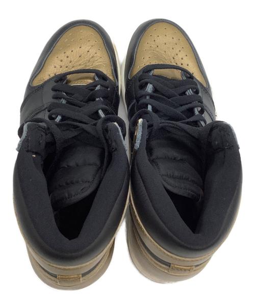 NIKE（ナイキ）NIKE (ナイキ) ハイカットスニーカー Air Jordan 1 Retro High OG ブラック×ゴールド サイズ:28の古着・服飾アイテム