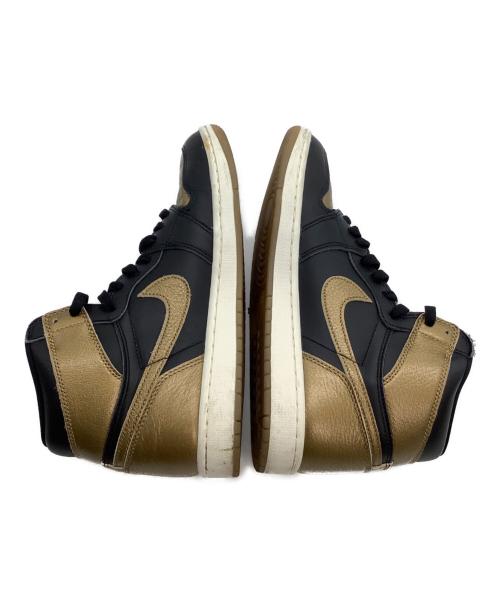 NIKE（ナイキ）NIKE (ナイキ) ハイカットスニーカー Air Jordan 1 Retro High OG ブラック×ゴールド サイズ:28の古着・服飾アイテム