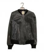 DIESELディーゼル）の古着「ラムレザージャケット」｜ブラック