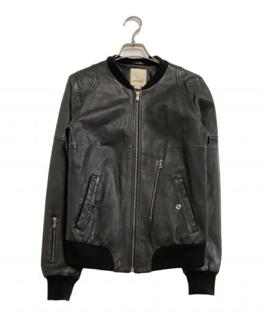 ディーゼル　diesel ラムレザージャケット 中古・古着通販】DIESEL (ディーゼル) ラムレザージャケット ブラック