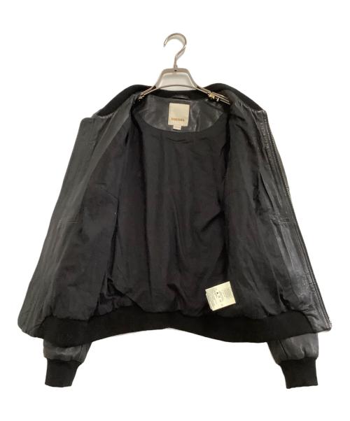 DIESEL（ディーゼル）DIESEL (ディーゼル) ラムレザージャケット ブラック サイズ:XSの古着・服飾アイテム