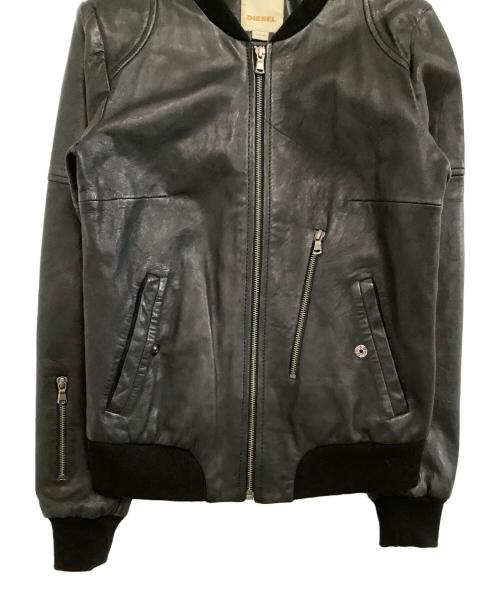 DIESEL（ディーゼル）DIESEL (ディーゼル) ラムレザージャケット ブラック サイズ:XSの古着・服飾アイテム