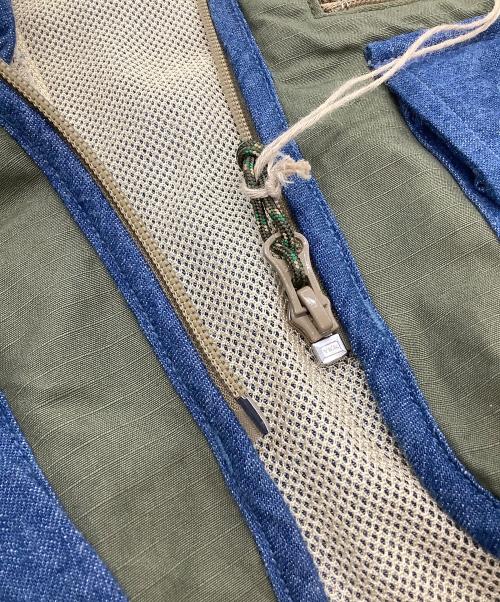 orSlow（オアスロウ）orSlow (オアスロウ) デニムメッシュベスト インディゴ×ベージュ サイズ:2の古着・服飾アイテム