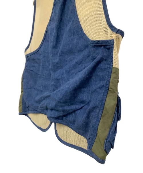orSlow（オアスロウ）orSlow (オアスロウ) デニムメッシュベスト インディゴ×ベージュ サイズ:2の古着・服飾アイテム
