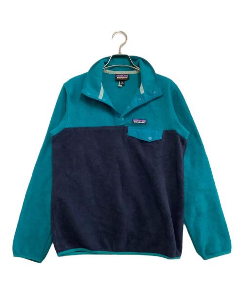 Patagonia（パタゴニア）Patagonia (パタゴニア) ジャケット　ウィメンズ・ライトウェイト・シンチラ・スナップT・プルオーバー ターコイズ×ネイビー サイズ:XSの古着・服飾アイテム