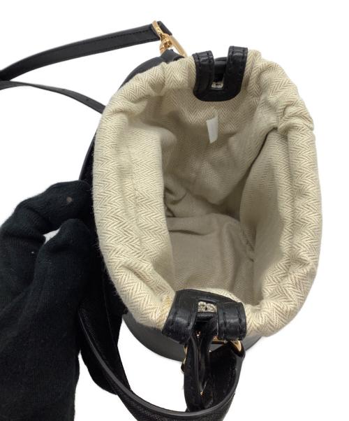 TORY BURCH（トリーバーチ）TORY BURCH (トリーバーチ) ショルダーバッグ　ロビンソン ミニバケット ブラックの古着・服飾アイテム