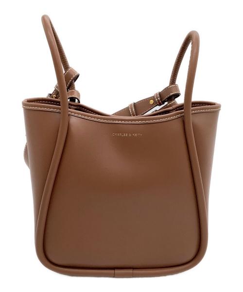 CHARLES & KEITH（チャールズアンドキース）CHARLES & KEITH (チャールズアンドキース) ハンドバッグ ライラ チューブラスラウチートートバッグ チョコレートの古着・服飾アイテム