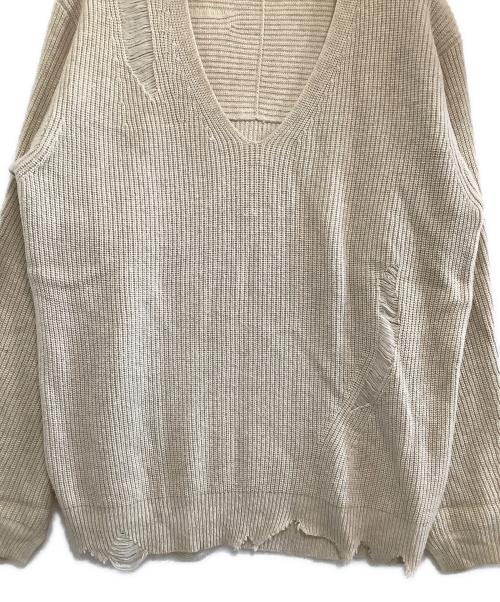 HELMUT LANG（ヘルムートラング）HELMUT LANG (ヘルムートラング) 厚手ニット ベージュ サイズ:Sの古着・服飾アイテム