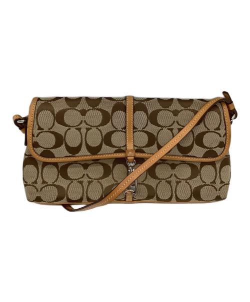 COACH（コーチ）COACH (コーチ) ワンショルダーバッグ　シグネチャー　クリップデミ ベージュの古着・服飾アイテム