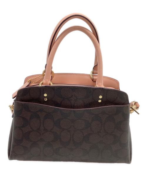 COACH（コーチ）COACH (コーチ) ショルダーバッグ シグネチャー ブラウン×ピンクの古着・服飾アイテム