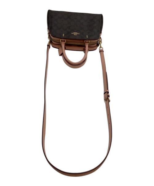 COACH（コーチ）COACH (コーチ) ショルダーバッグ シグネチャー ブラウン×ピンクの古着・服飾アイテム