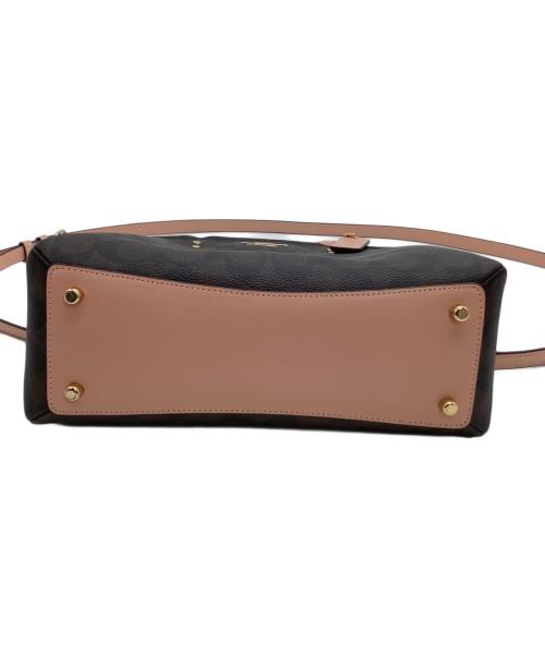 COACH（コーチ）COACH (コーチ) ショルダーバッグ シグネチャー ブラウン×ピンクの古着・服飾アイテム