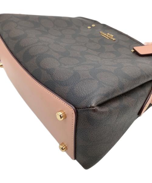COACH（コーチ）COACH (コーチ) ショルダーバッグ シグネチャー ブラウン×ピンクの古着・服飾アイテム