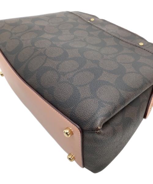 COACH（コーチ）COACH (コーチ) ショルダーバッグ シグネチャー ブラウン×ピンクの古着・服飾アイテム