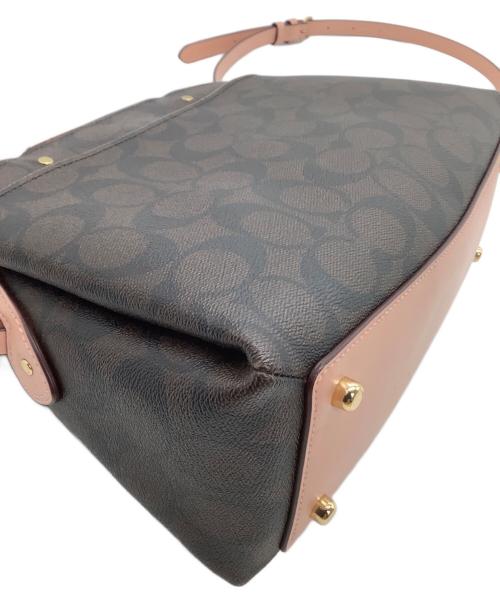 COACH（コーチ）COACH (コーチ) ショルダーバッグ シグネチャー ブラウン×ピンクの古着・服飾アイテム