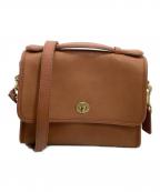 COACHコーチ）の古着「レザーショルダーバッグ　OLD COACH」｜ブラウン