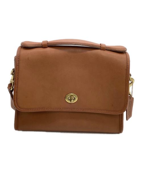COACH（コーチ）COACH (コーチ) レザーショルダーバッグ　OLD COACH ブラウンの古着・服飾アイテム