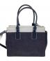 Kate Spade (ケイトスペード) 2WAYバッグ インディゴ×ホワイト：8000円