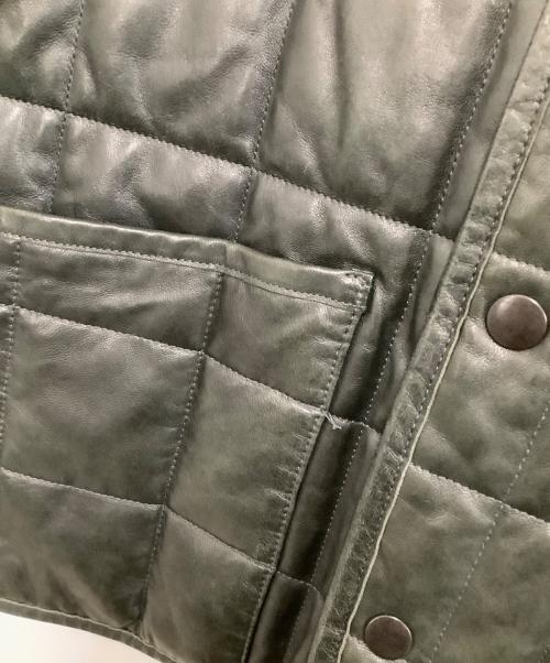 YOKE（ヨーク）YOKE (ヨーク) ジャケット　REVERSIBLE QUILTED LEATHER LINNER BLOUSON グリーン サイズ:2の古着・服飾アイテム