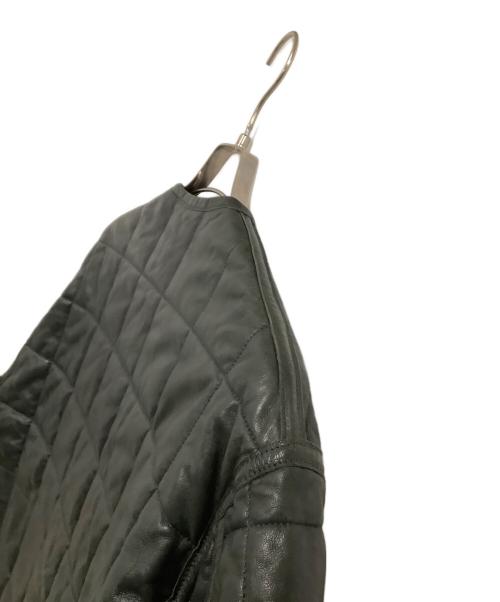 YOKE（ヨーク）YOKE (ヨーク) ジャケット　REVERSIBLE QUILTED LEATHER LINNER BLOUSON グリーン サイズ:2の古着・服飾アイテム