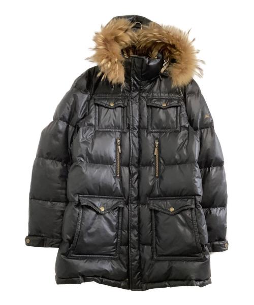 BURBERRY BLACK LABEL（バーバリーブラックレーベル）BURBERRY BLACK LABEL (バーバリーブラックレーベル) ダウンジャケット　裏地ノバチェック ブラック サイズ:Mの古着・服飾アイテム