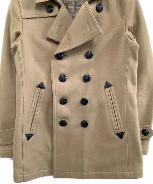 BURBERRY BLACK LABEL（バーバリーブラックレーベル）BURBERRY BLACK LABEL (バーバリーブラックレーベル) Pコート ベージュ サイズ:Mの古着・服飾アイテム