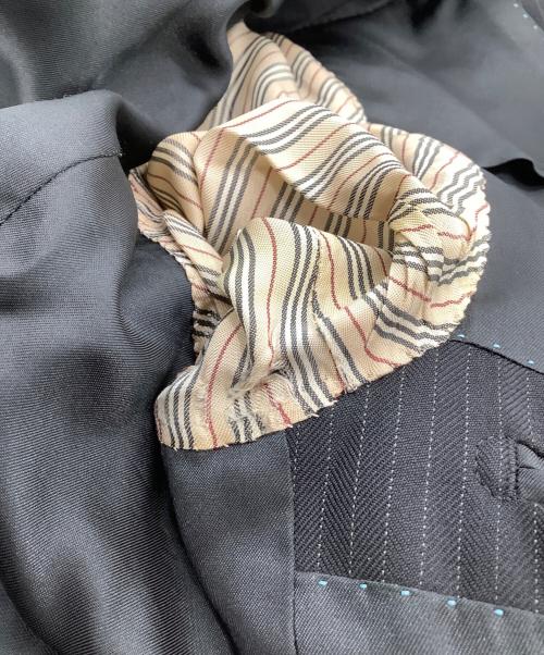 BURBERRY BLACK LABEL（バーバリーブラックレーベル）BURBERRY BLACK LABEL (バーバリーブラックレーベル) セットアップスーツ ストライプ ブラック サイズ:38Rの古着・服飾アイテム