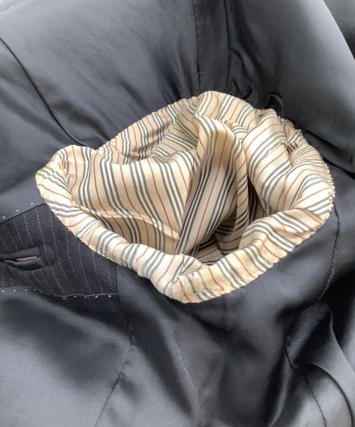 BURBERRY BLACK LABEL（バーバリーブラックレーベル）BURBERRY BLACK LABEL (バーバリーブラックレーベル) セットアップスーツ ストライプ ブラック サイズ:38Rの古着・服飾アイテム