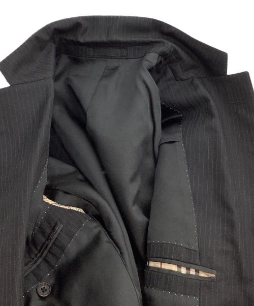 BURBERRY BLACK LABEL（バーバリーブラックレーベル）BURBERRY BLACK LABEL (バーバリーブラックレーベル) セットアップスーツ ストライプ ブラック サイズ:38Rの古着・服飾アイテム
