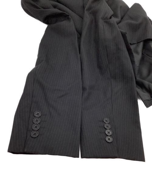BURBERRY BLACK LABEL（バーバリーブラックレーベル）BURBERRY BLACK LABEL (バーバリーブラックレーベル) セットアップスーツ ストライプ ブラック サイズ:38Rの古着・服飾アイテム