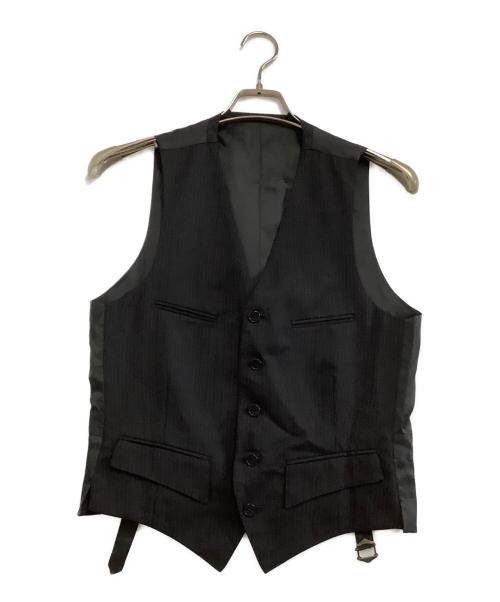 BURBERRY BLACK LABEL（バーバリーブラックレーベル）BURBERRY BLACK LABEL (バーバリーブラックレーベル) セットアップスーツ ストライプ ブラック サイズ:38Rの古着・服飾アイテム