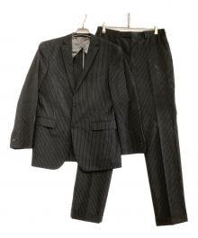 BURBERRY BLACK LABEL（バーバリーブラックレーベル）の古着「セットアップスーツ ストライプ」｜ブラック