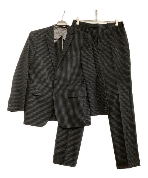 BURBERRY BLACK LABEL（バーバリーブラックレーベル）BURBERRY BLACK LABEL (バーバリーブラックレーベル) セットアップスーツ ストライプ ブラック サイズ:38Rの古着・服飾アイテム
