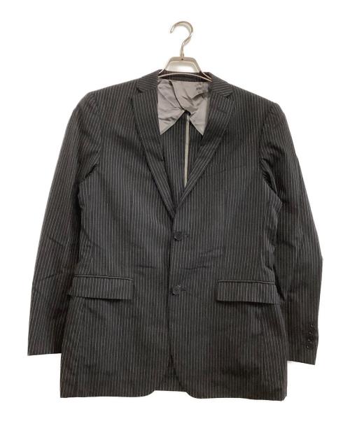 BURBERRY BLACK LABEL（バーバリーブラックレーベル）BURBERRY BLACK LABEL (バーバリーブラックレーベル) セットアップスーツ ストライプ ブラック サイズ:38Rの古着・服飾アイテム
