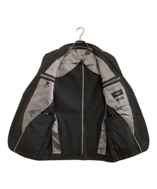 BURBERRY BLACK LABEL（バーバリーブラックレーベル）BURBERRY BLACK LABEL (バーバリーブラックレーベル) セットアップスーツ ストライプ ブラック サイズ:38Rの古着・服飾アイテム