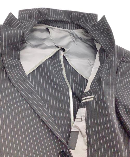 BURBERRY BLACK LABEL（バーバリーブラックレーベル）BURBERRY BLACK LABEL (バーバリーブラックレーベル) セットアップスーツ ストライプ ブラック サイズ:38Rの古着・服飾アイテム