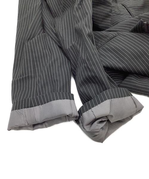 BURBERRY BLACK LABEL（バーバリーブラックレーベル）BURBERRY BLACK LABEL (バーバリーブラックレーベル) セットアップスーツ ストライプ ブラック サイズ:38Rの古着・服飾アイテム