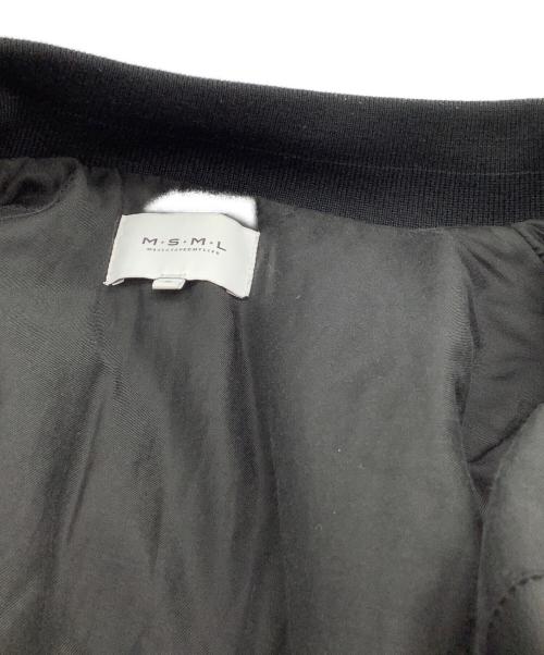 MSML（エムエスエムエル）MSML (エムエスエムエル) ラムレザージャケット OVERSIZED LEATHER MA-1 JACKET ブラック サイズ:Mの古着・服飾アイテム