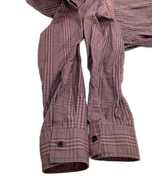 HUGO BOSS（ヒューゴ ボス）HUGO BOSS (ヒューゴ ボス) 長袖シャツ　スリムフィット　	チェック パープル サイズ:Ｓの古着・服飾アイテム