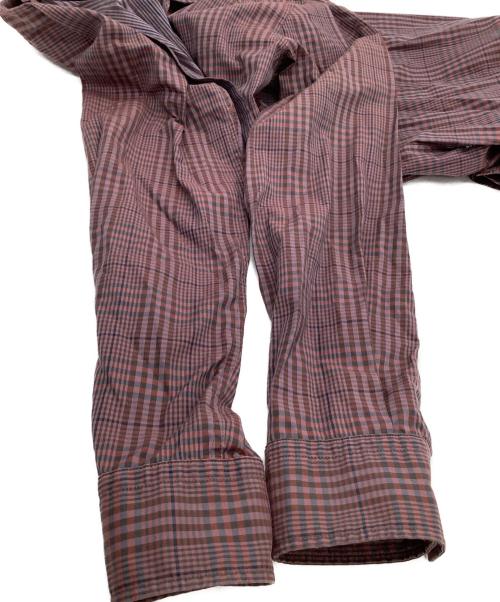 HUGO BOSS（ヒューゴ ボス）HUGO BOSS (ヒューゴ ボス) 長袖シャツ　スリムフィット　	チェック パープル サイズ:Ｓの古着・服飾アイテム