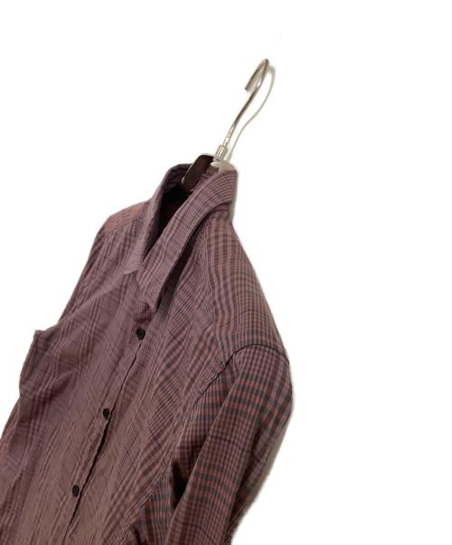 HUGO BOSS（ヒューゴ ボス）HUGO BOSS (ヒューゴ ボス) 長袖シャツ　スリムフィット　	チェック パープル サイズ:Ｓの古着・服飾アイテム