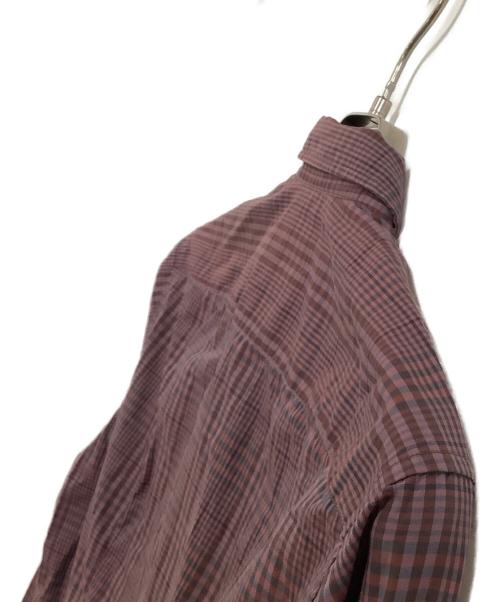 HUGO BOSS（ヒューゴ ボス）HUGO BOSS (ヒューゴ ボス) 長袖シャツ　スリムフィット　	チェック パープル サイズ:Ｓの古着・服飾アイテム