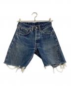 LEVI'Sリーバイス）の古着「デニムハーフパンツ　ボタン裏2/Vステッチ」｜インディゴ
