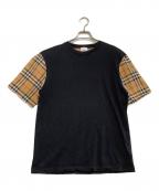 BURBERRY LONDONバーバリーロンドン）の古着「半袖Tシャツ 切替」｜ブラック×ベージュ