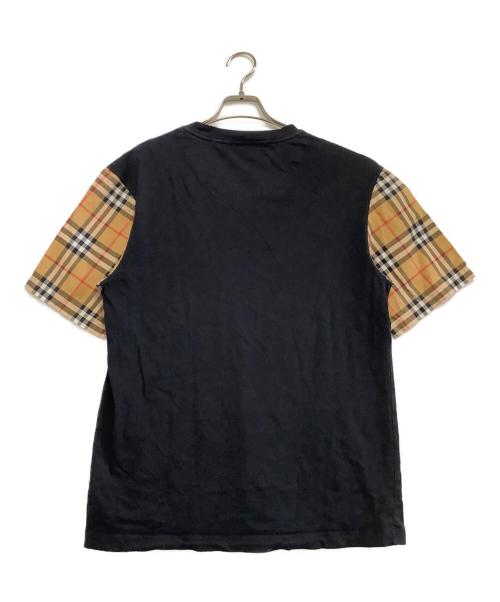BURBERRY LONDON（バーバリーロンドン）BURBERRY LONDON (バーバリーロンドン) 半袖Tシャツ 切替 ブラック×ベージュ サイズ:Sの古着・服飾アイテム