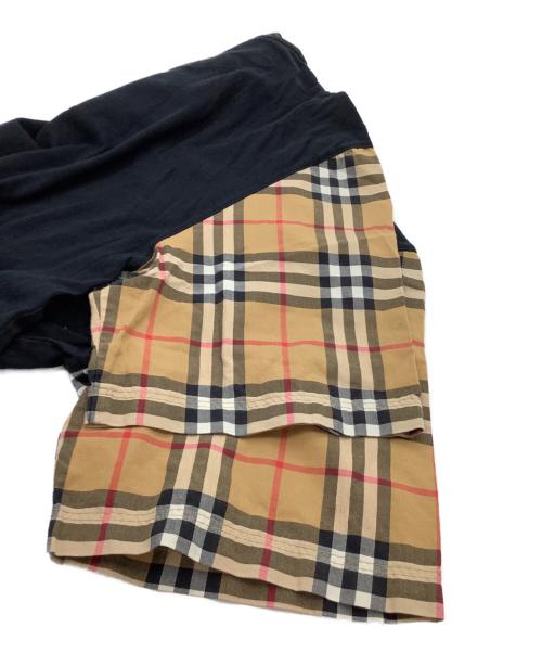 BURBERRY LONDON（バーバリーロンドン）BURBERRY LONDON (バーバリーロンドン) 半袖Tシャツ 切替 ブラック×ベージュ サイズ:Sの古着・服飾アイテム