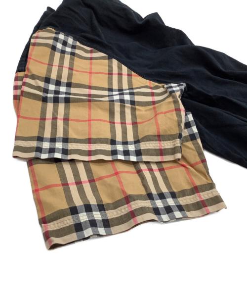 BURBERRY LONDON（バーバリーロンドン）BURBERRY LONDON (バーバリーロンドン) 半袖Tシャツ 切替 ブラック×ベージュ サイズ:Sの古着・服飾アイテム